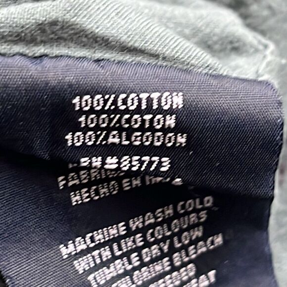 Jack O'Neill Cotton Green Button Front Camp Shirt Mens L - Picture 8 of 8